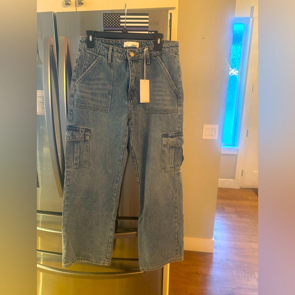 Vervet Olivia Wide leg Cargo Jeans